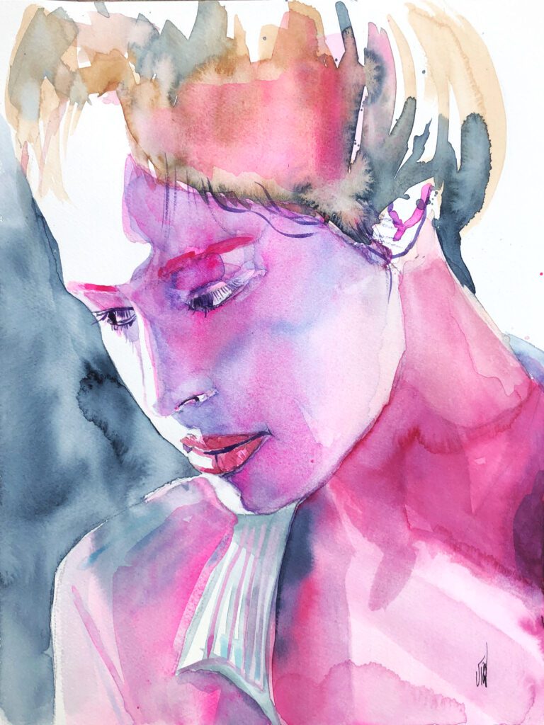 portrait aquarelle