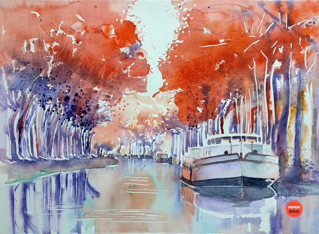 Péniche sur le Canal du Midi