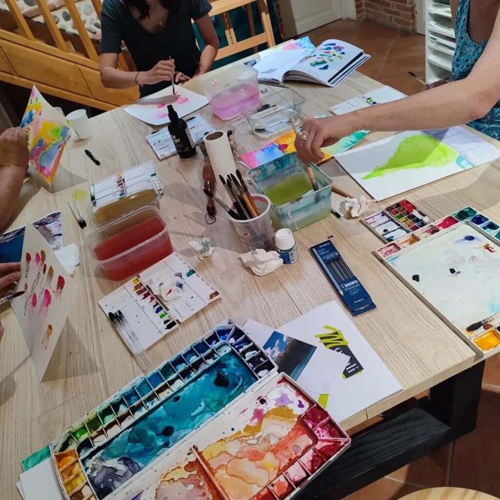 atelier aquarelle Virginie Schroeder