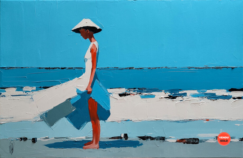 Robe blanche au vent