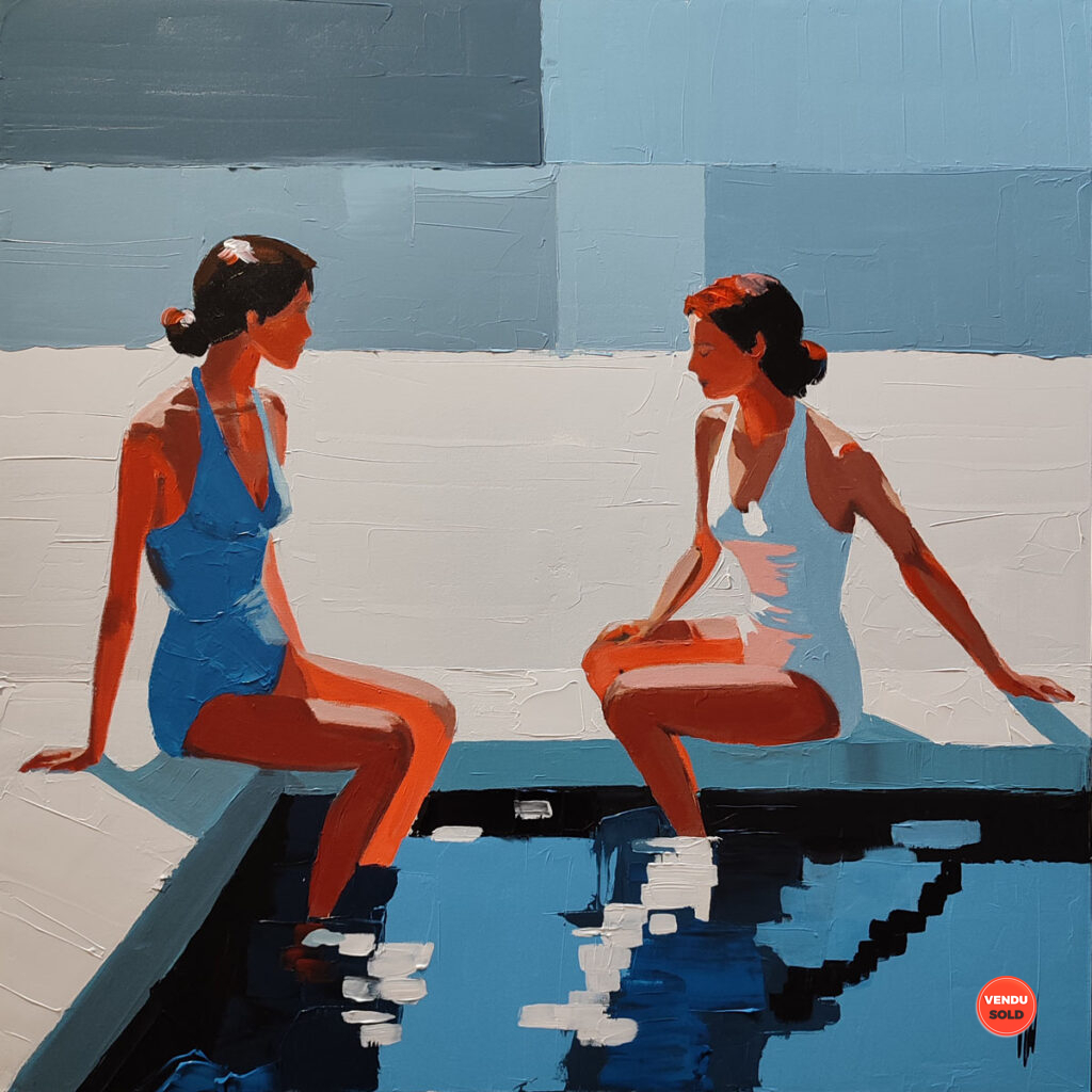 Conversation à la piscine