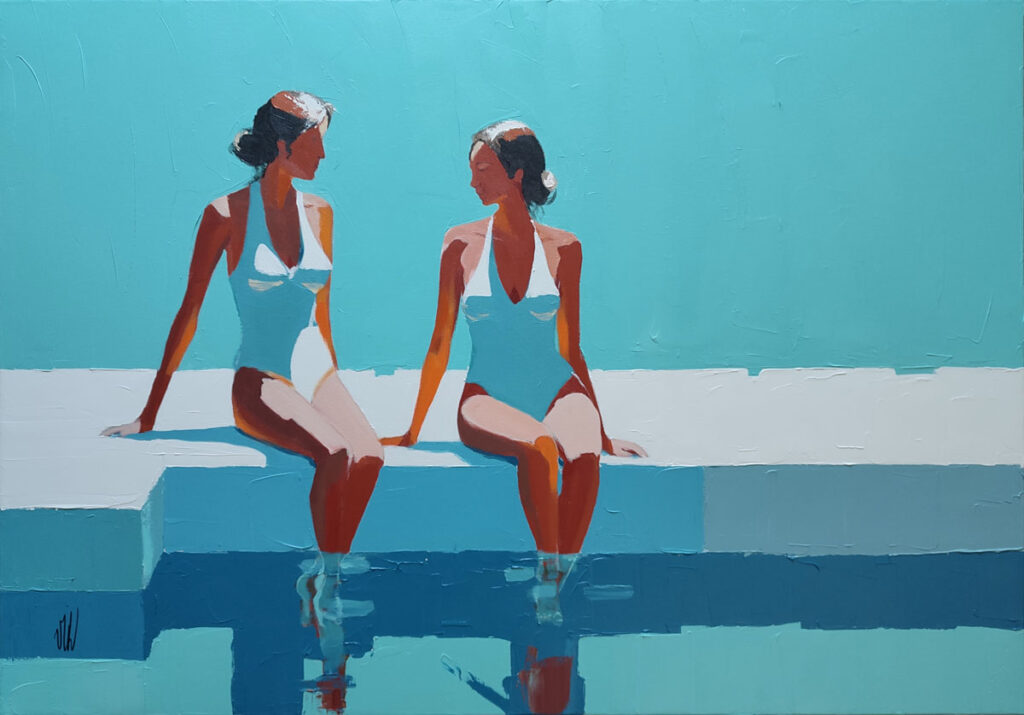 Au bord de la piscine