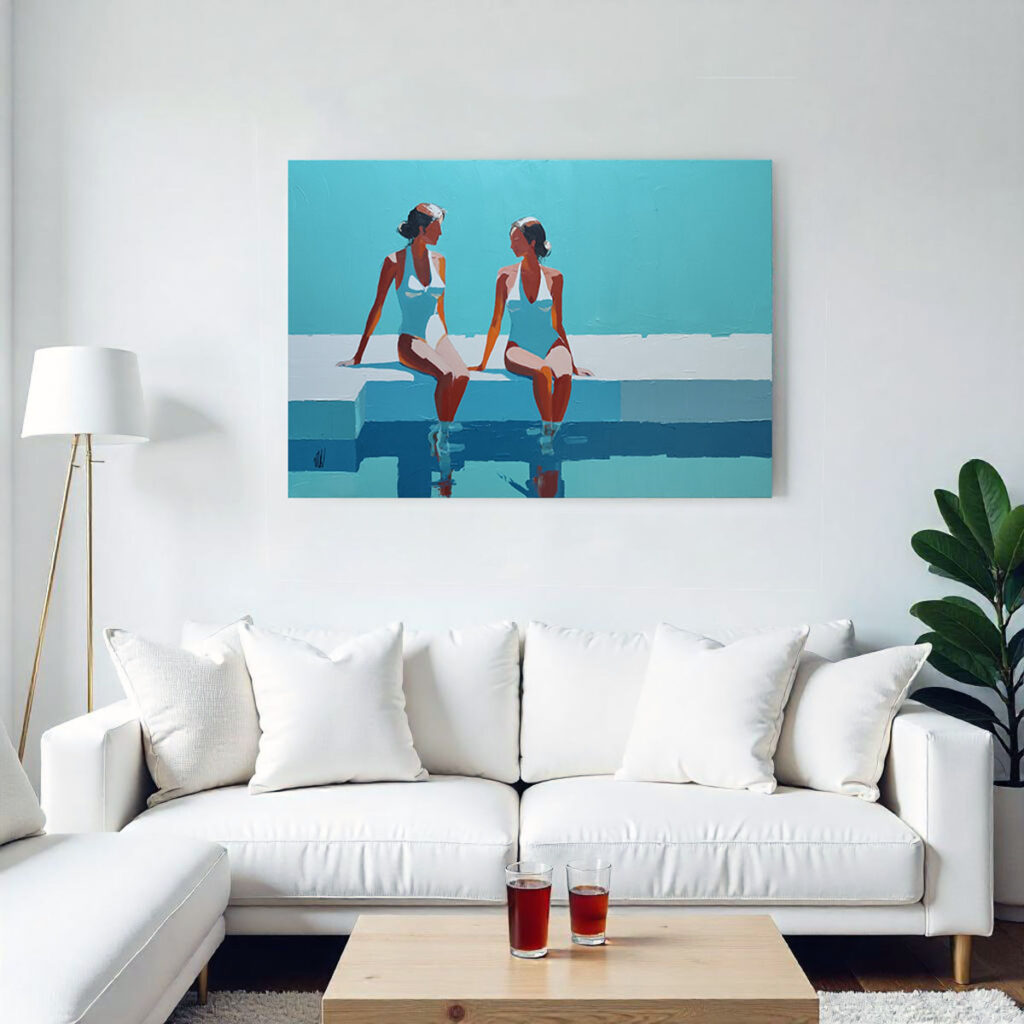 Au bord de la piscine