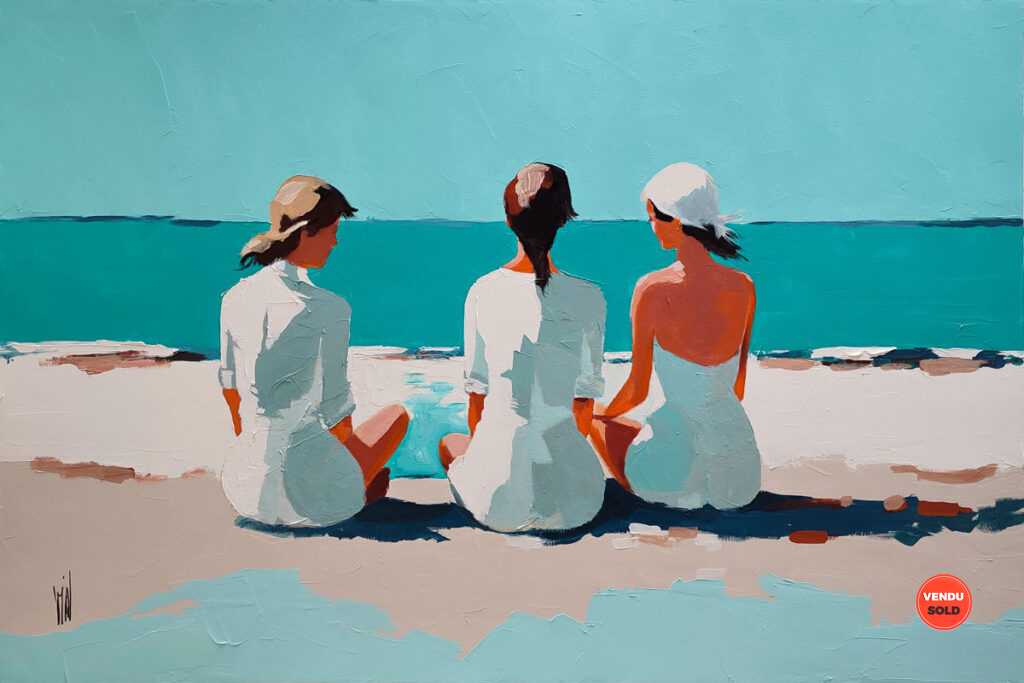 Demoiselles sur la plage