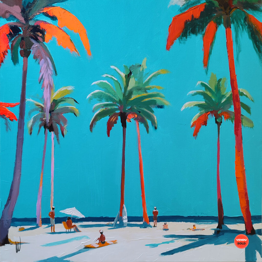 Plage aux palmiers