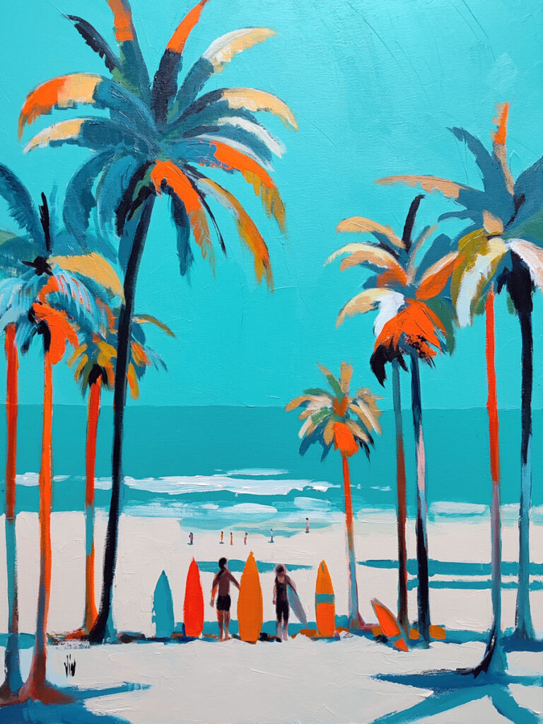 Surfs sous les palmiers