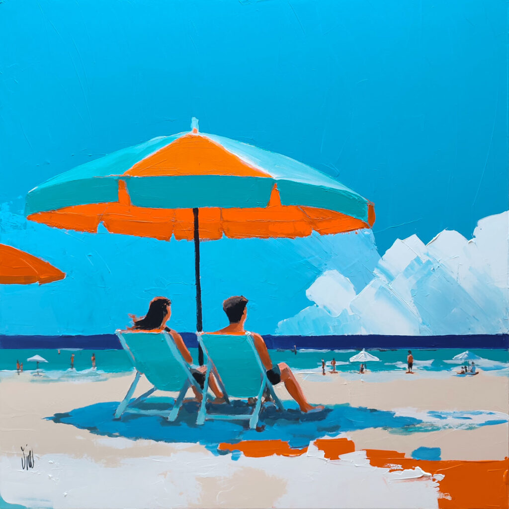 Parasol et lumière d'été