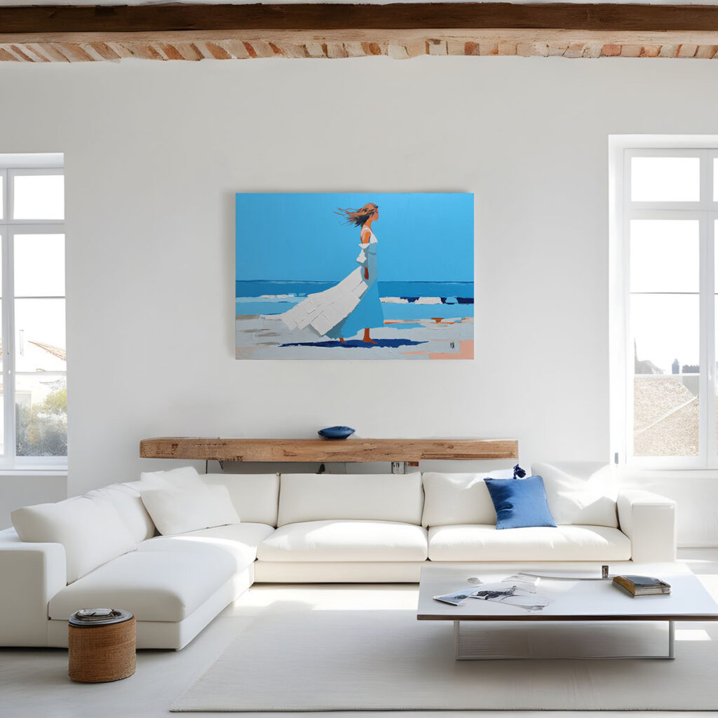 Robe au vent blanc