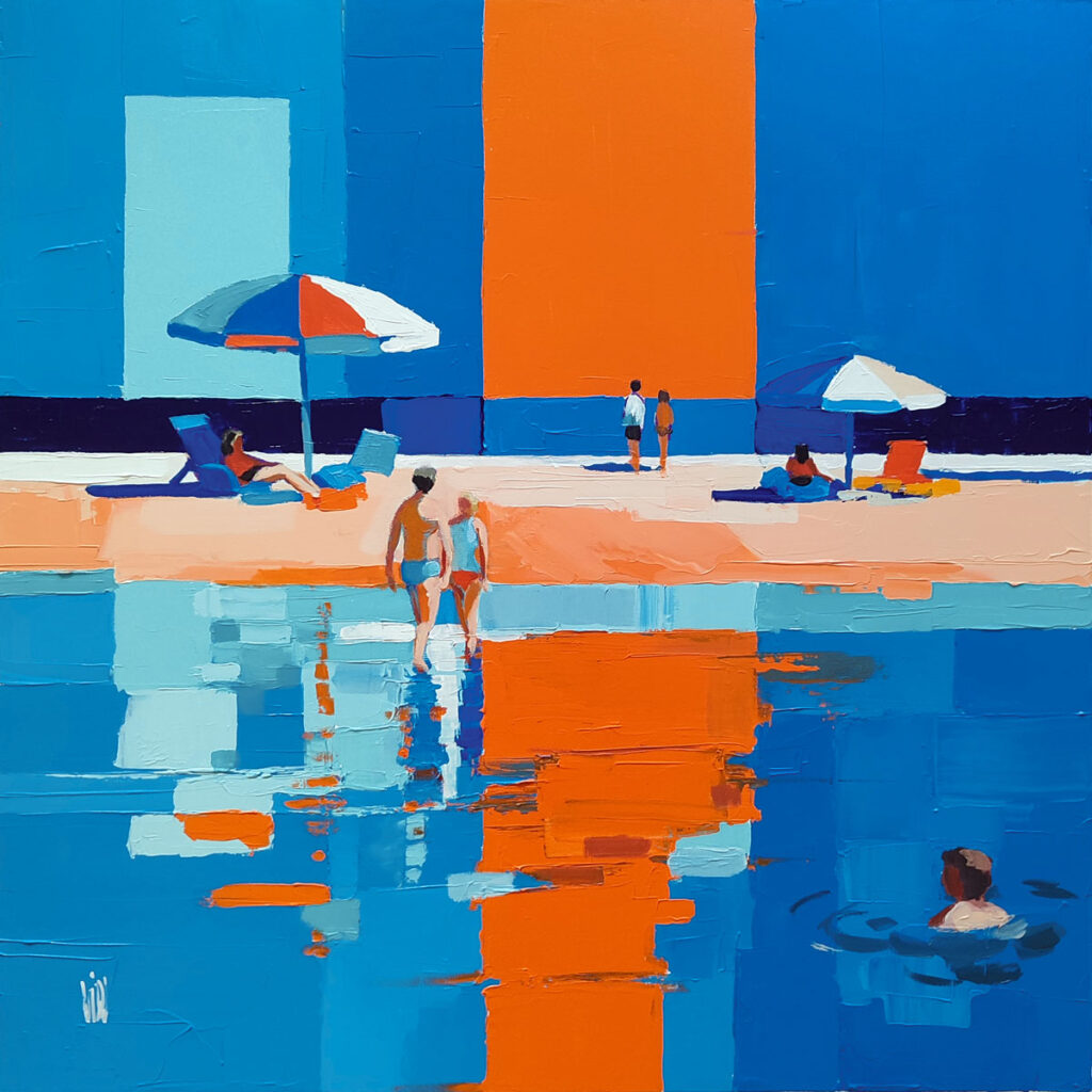 Lumière du soir sur la plage