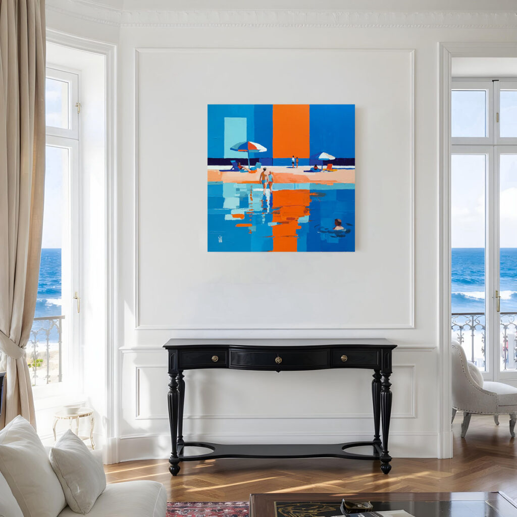 Lumière du soir sur la plage