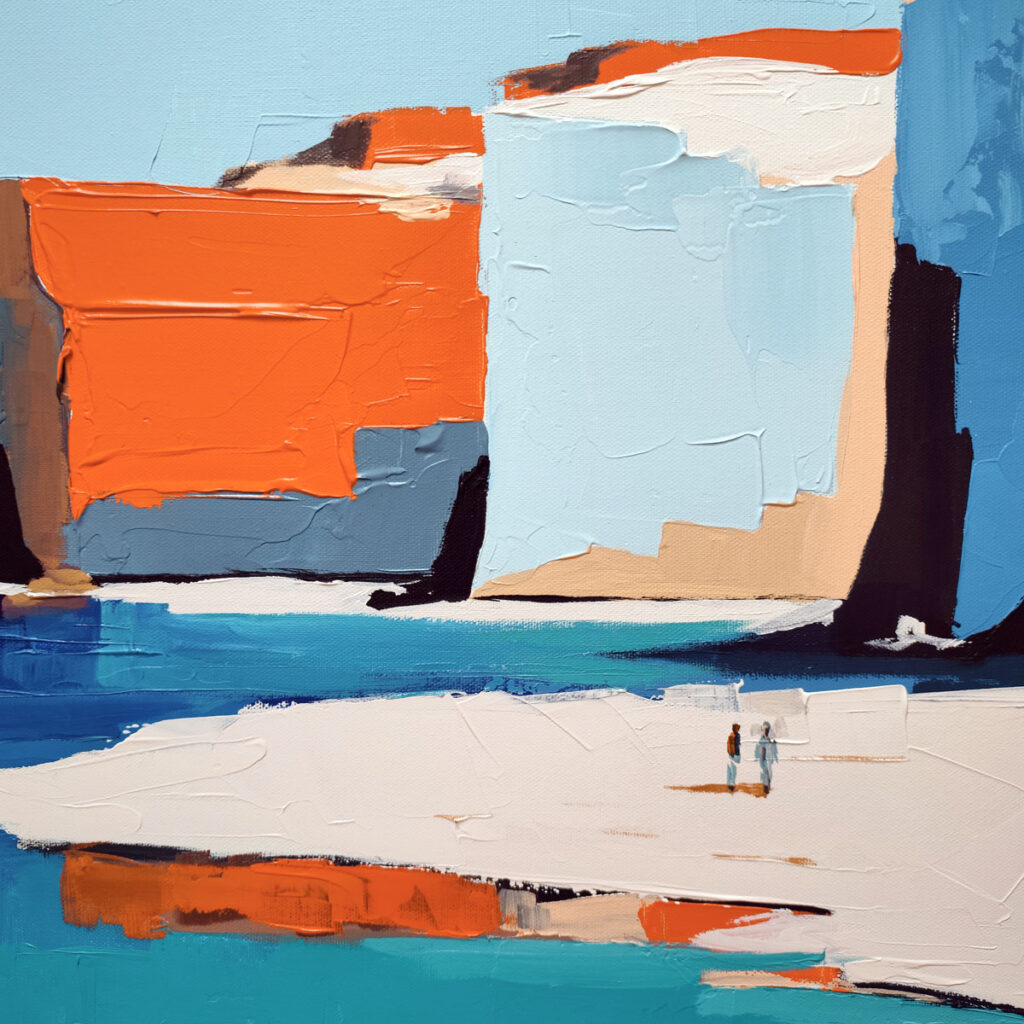 Plage au creux des falaises