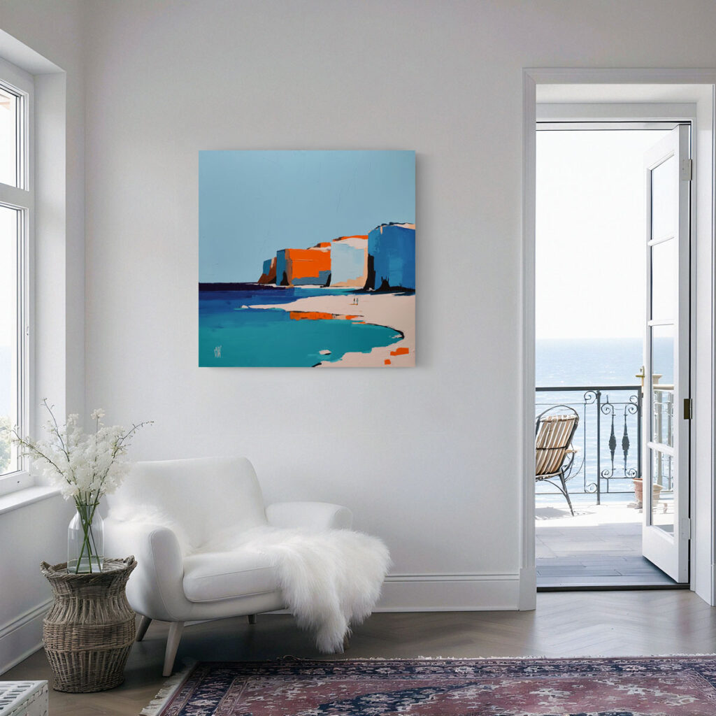 Plage au creux des falaises