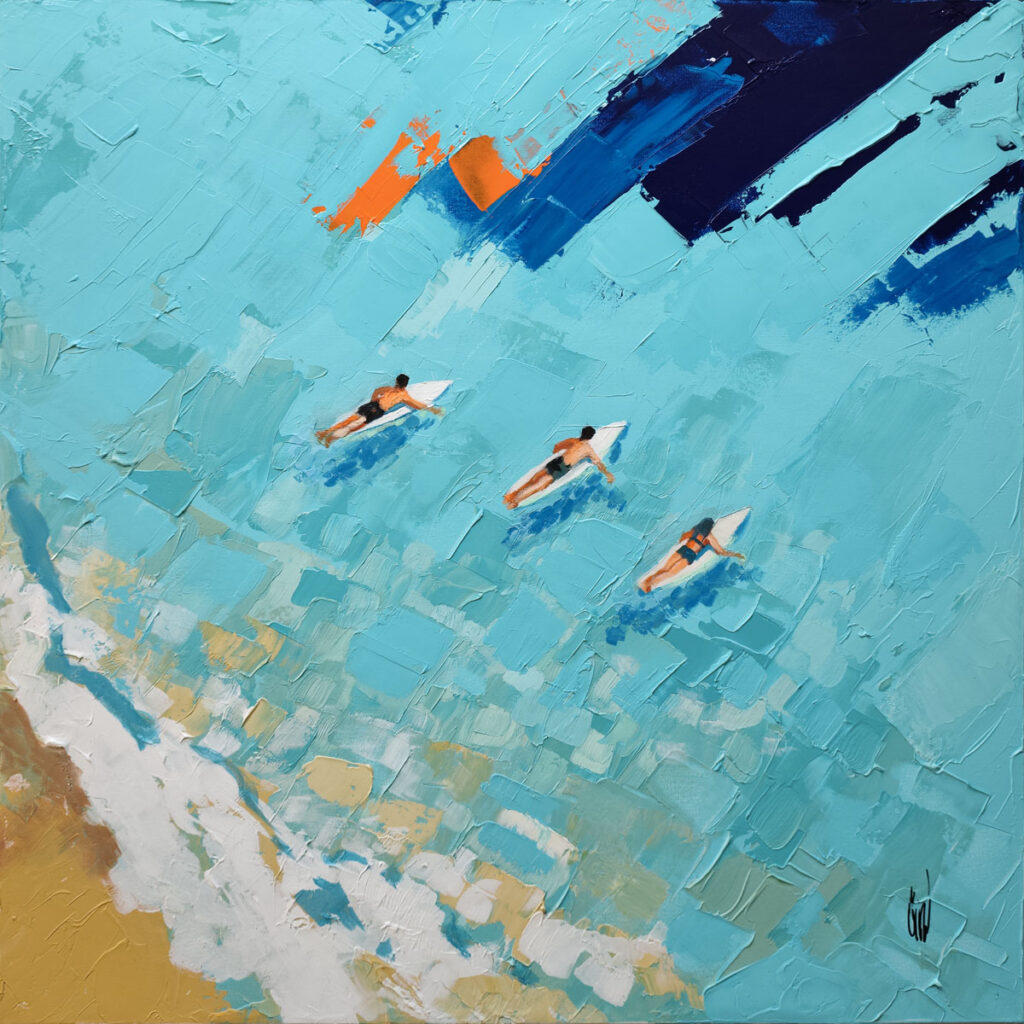 Rêveur de vague bleue