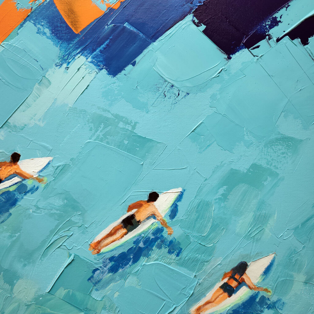 Rêveur de vague bleue