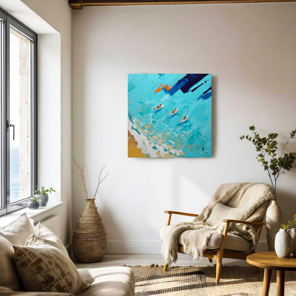 Rêveur de vague bleue