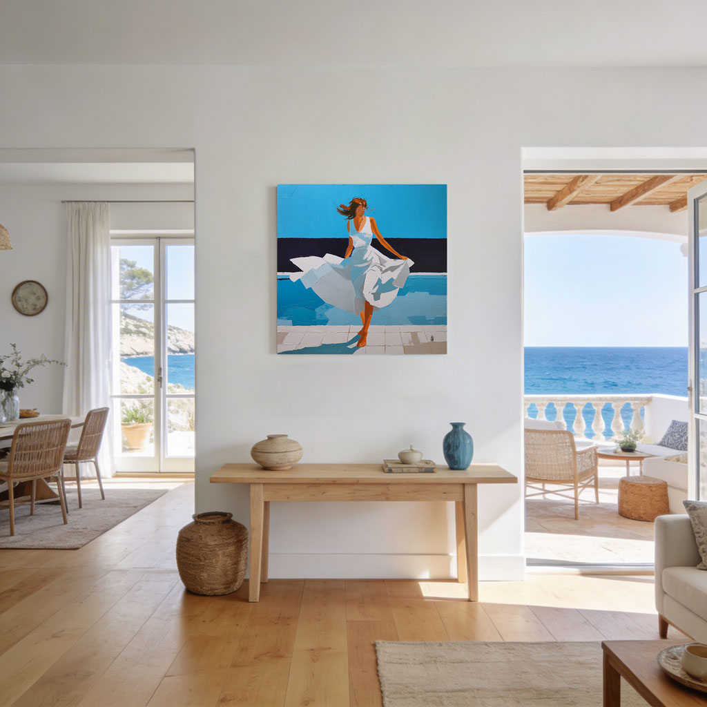 Robe au vent d'été en situation