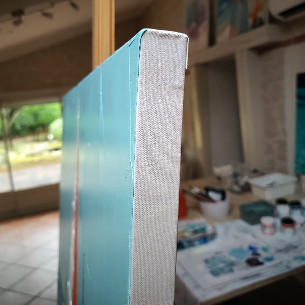 Tranquillité azur, art marine, peinture vue de côté