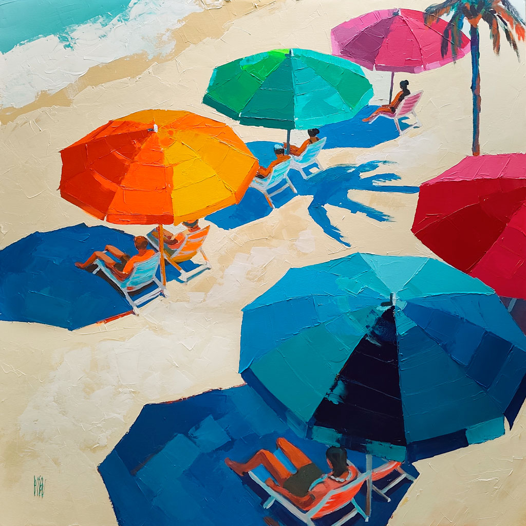 à l'ombre des parasols