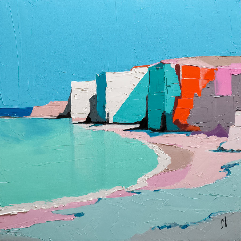 Falaise de lumière turquoise