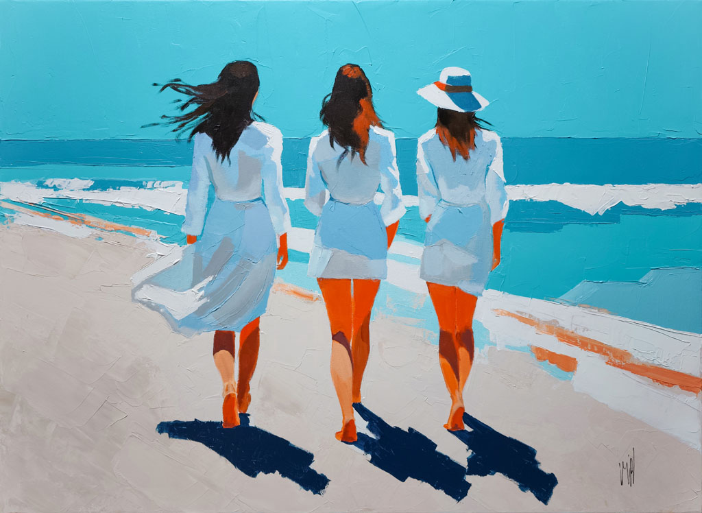 Trois sur le sable