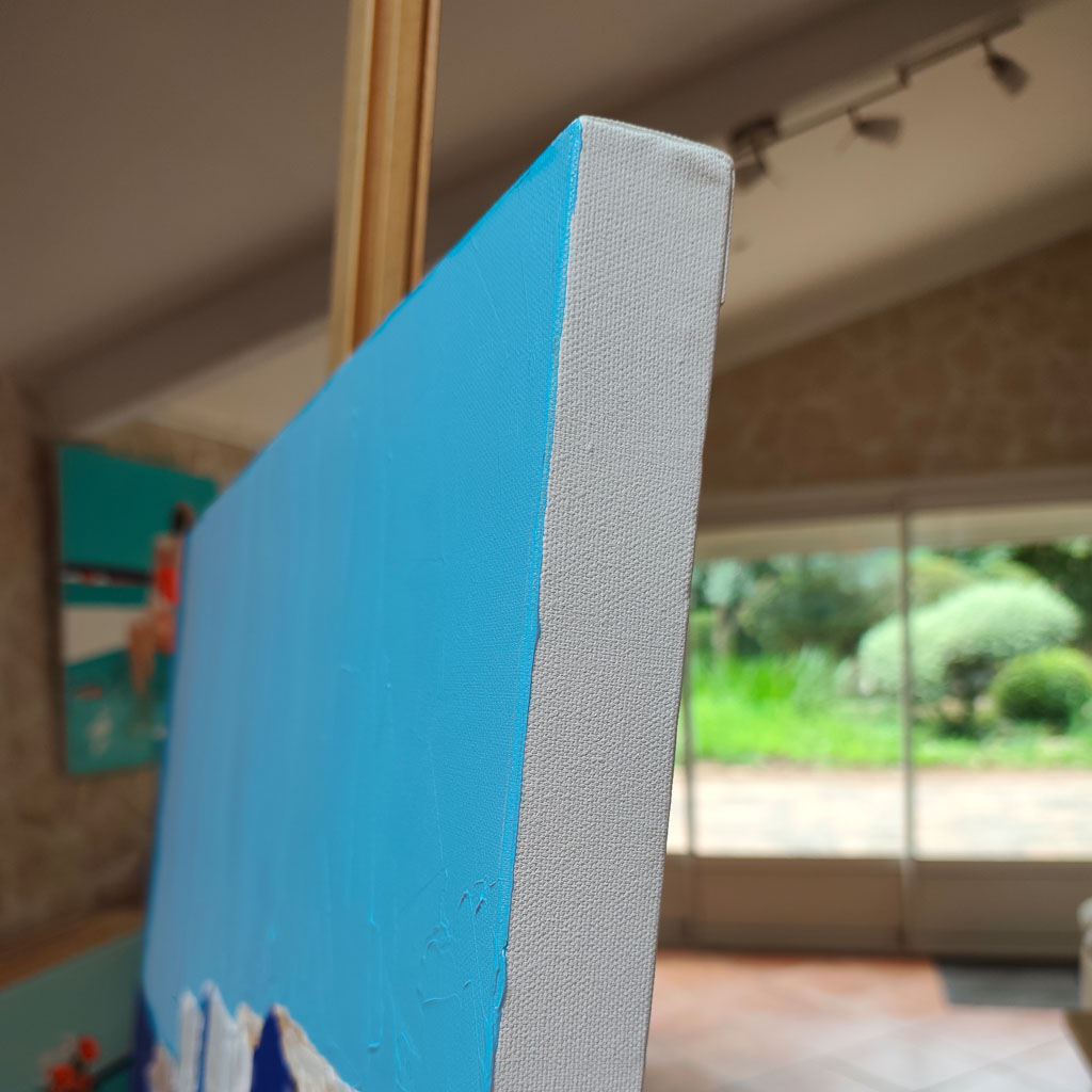 Falaise blanc bleu