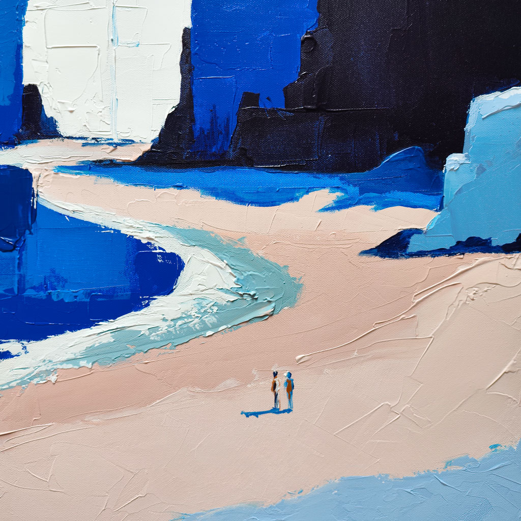 Falaise blanc bleu