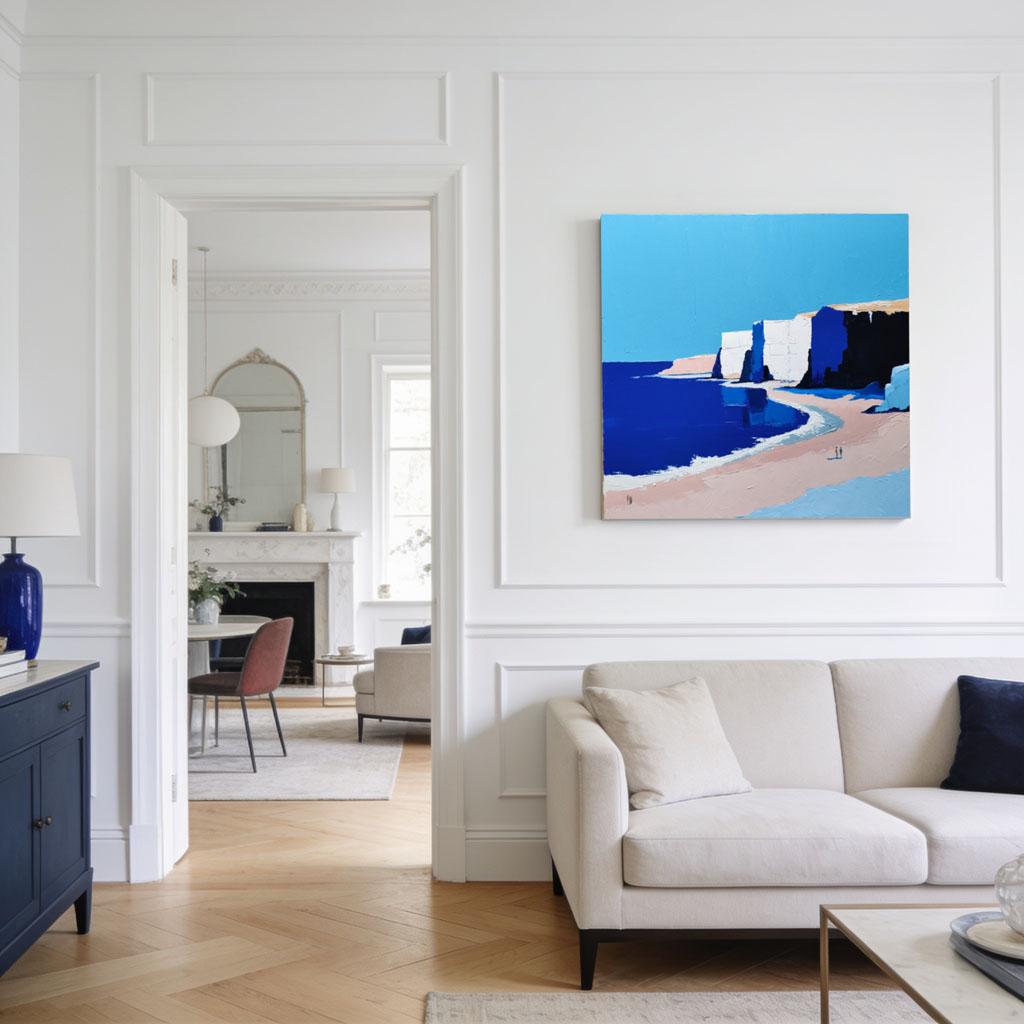 Falaise blanc bleu