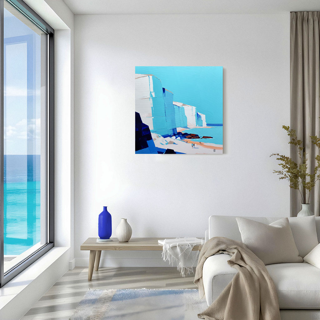 Falaises de lumière bleue