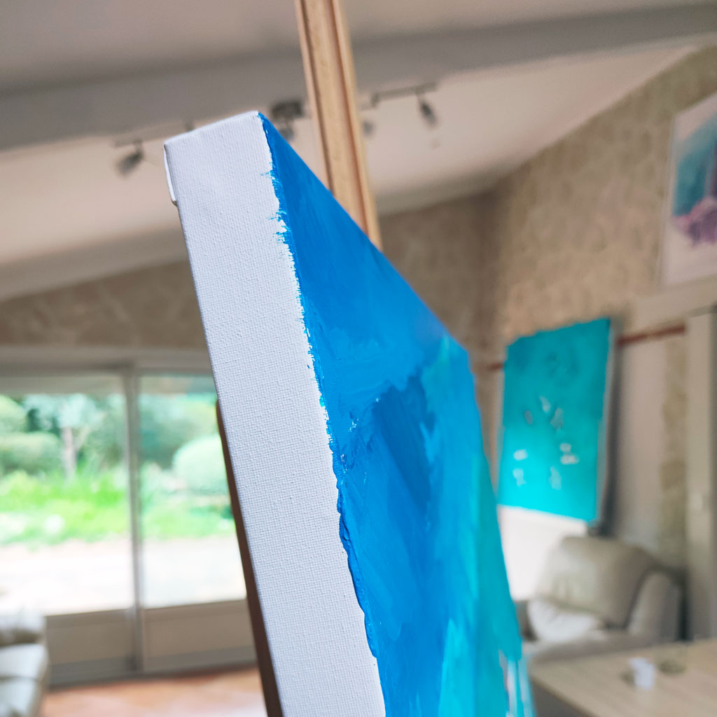 Surf au large 80x80 cm