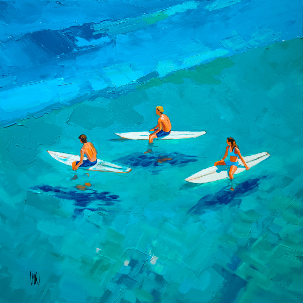 Surf au large 80x80 cm